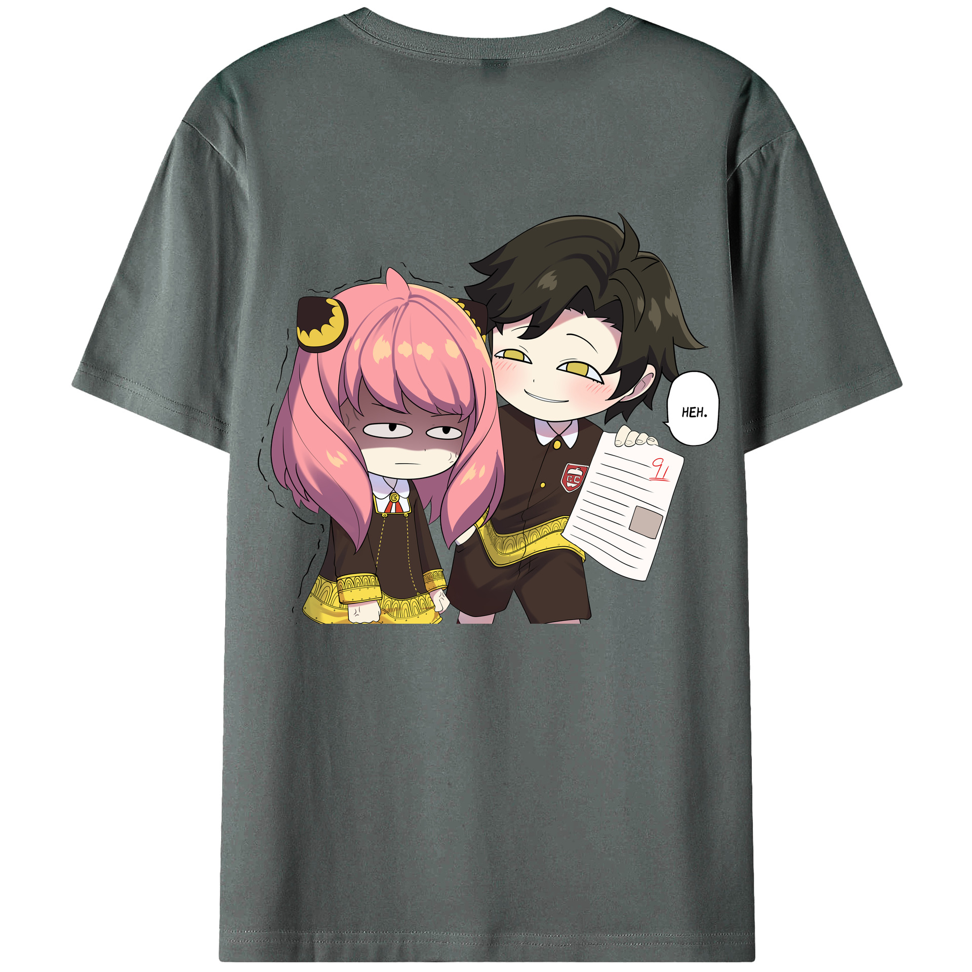（画像用） SPY×FAMILY间谍家家酒 綿100％ メンズ半袖Tシャツ（バックプリント） 通気性